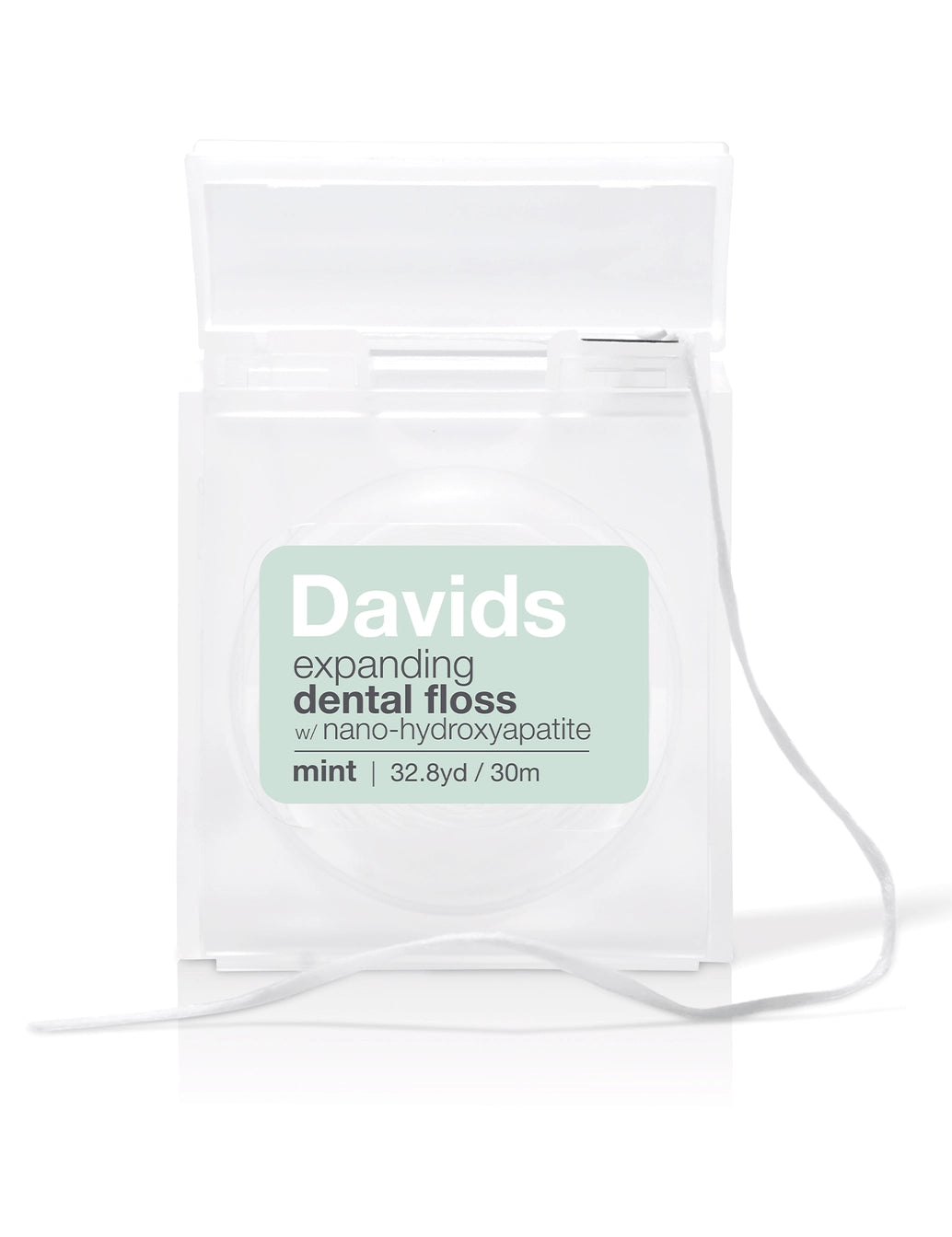 Davids Natural Toothpaste Mint Dental Floss - Refillable Dispenser