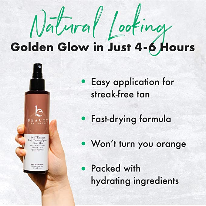 Beauty by Earth Self-Tanner Body Spray - Fair/Medium
