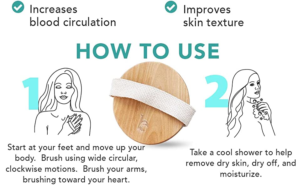 Beauty by Earth Dry Brushing Body Brush with Cellulite Massager