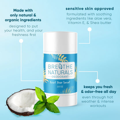 Breathe Naturals Cooling Cocomint Deodorant