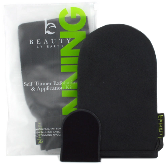 Beauty by Earth Self Tanner Body & Face Applicator & Exfoliating Glove