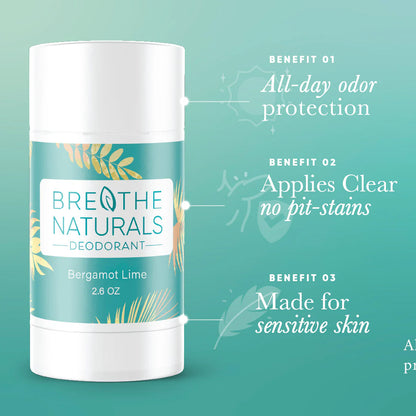 Breathe Naturals Bergamot Lime Deodorant